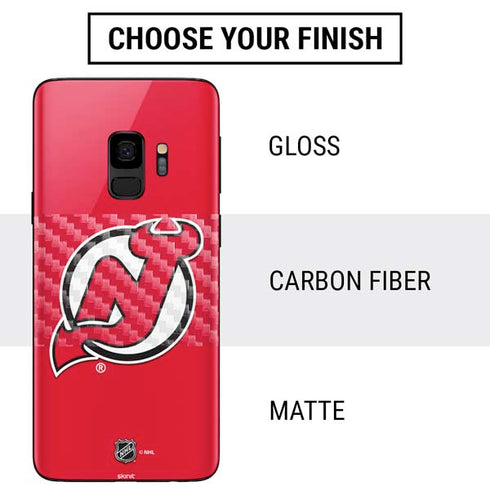 NHL New Jersey Devils Solid Background Galaxy S9 Skin