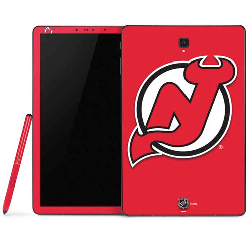 NHL New Jersey Devils Solid Background Samsung Galaxy Tab Skin