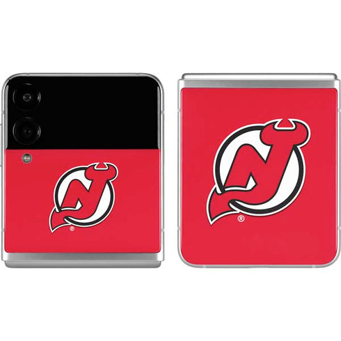 NHL New Jersey Devils Solid Background Galaxy Z Flip4 5G Skin