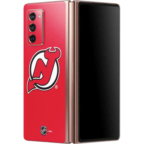 NHL New Jersey Devils Solid Background Galaxy Z Fold2 5G Skin