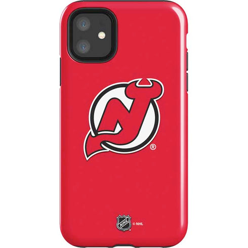 NHL New Jersey Devils Solid Background iPhone 11 Impact Case