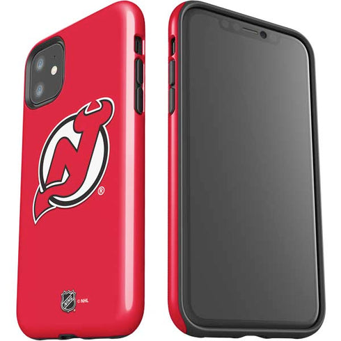 NHL New Jersey Devils Solid Background iPhone 11 Impact Case