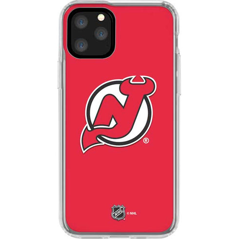 NHL New Jersey Devils Solid Background iPhone 11 Pro Clear Case