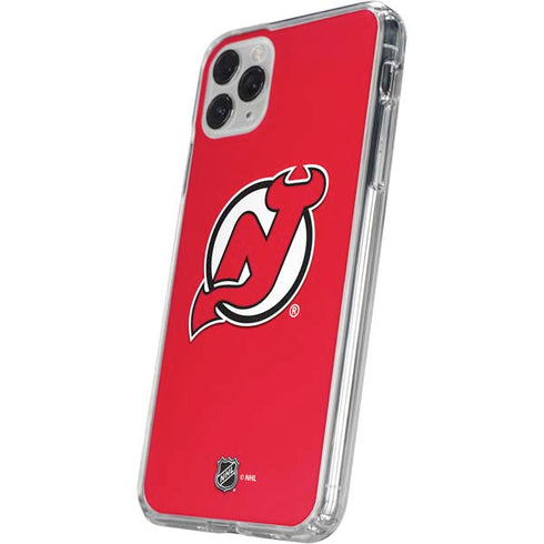 NHL New Jersey Devils Solid Background iPhone 11 Pro Clear Case