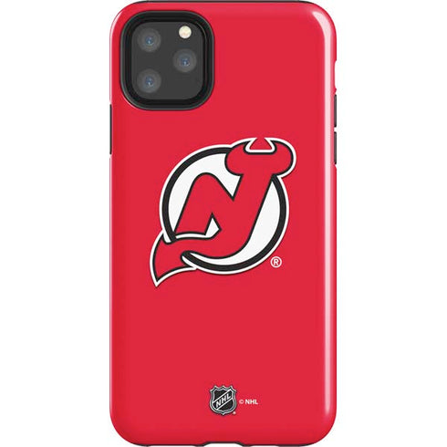 NHL New Jersey Devils Solid Background iPhone 11 Pro Max Impact Case