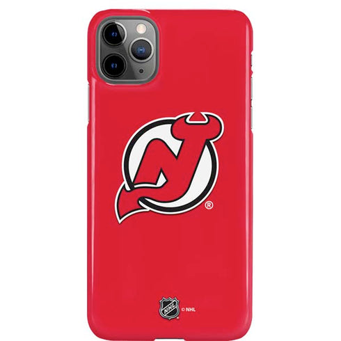 NHL New Jersey Devils Solid Background iPhone 11 Pro Max Lite Case