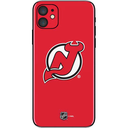 NHL New Jersey Devils Solid Background iPhone 11 Skin