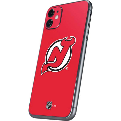 NHL New Jersey Devils Solid Background iPhone 11 Skin