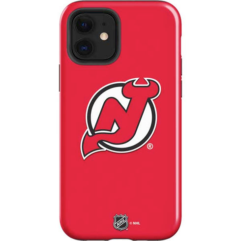 NHL New Jersey Devils Solid Background iPhone 12 Impact Case