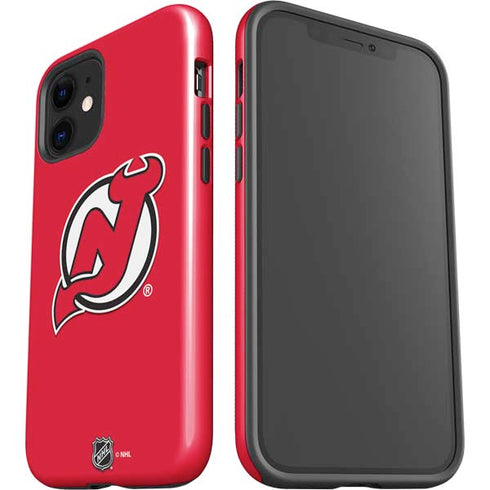 NHL New Jersey Devils Solid Background iPhone 12 Impact Case