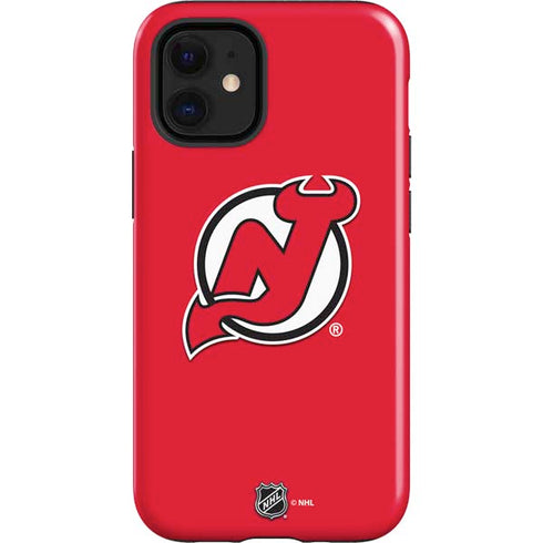 NHL New Jersey Devils Solid Background iPhone 12 Mini Impact Case