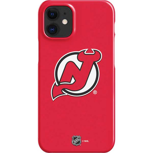 NHL New Jersey Devils Solid Background iPhone 12 Mini Lite Case