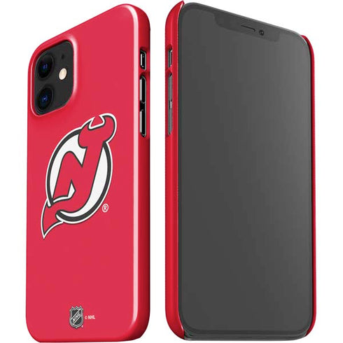 NHL New Jersey Devils Solid Background iPhone 12 Mini Lite Case