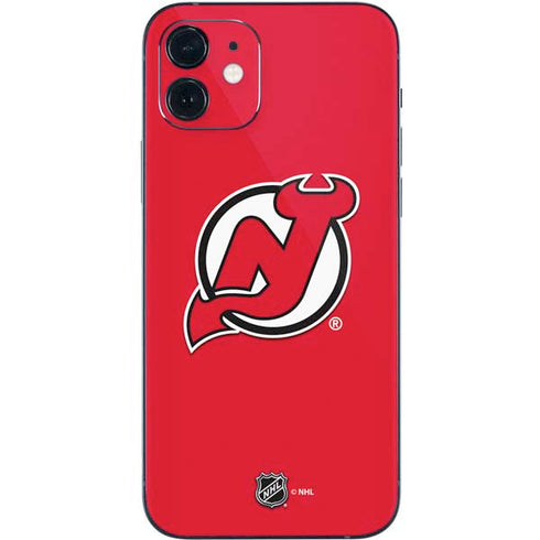 NHL New Jersey Devils Solid Background iPhone 12 Mini Skin