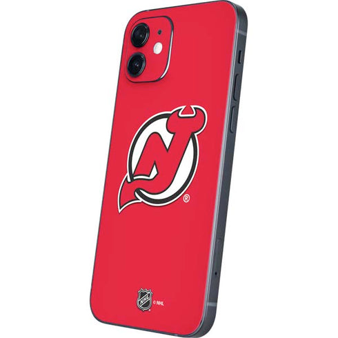 NHL New Jersey Devils Solid Background iPhone 12 Mini Skin