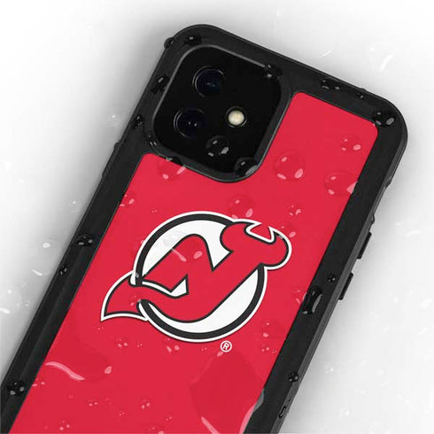 NHL New Jersey Devils Solid Background iPhone 12 Mini Waterproof Case