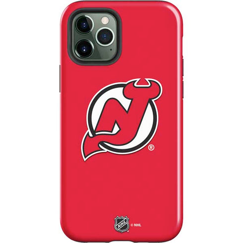 NHL New Jersey Devils Solid Background iPhone 12 Pro Impact Case