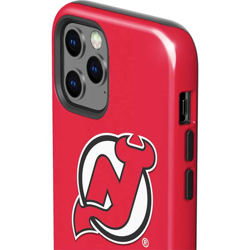 NHL New Jersey Devils Solid Background iPhone 12 Pro Max Impact Case