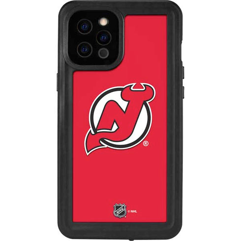 NHL New Jersey Devils Solid Background iPhone 12 Pro Max Waterproof Case