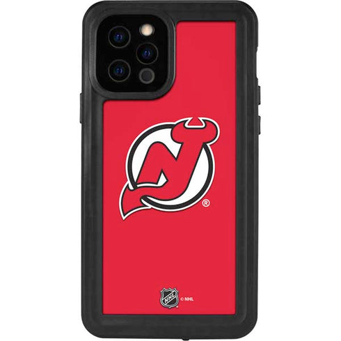 NHL New Jersey Devils Solid Background iPhone 12 Pro Waterproof Case