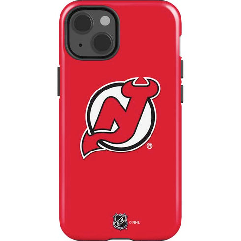 NHL New Jersey Devils Solid Background iPhone 13 Impact Case