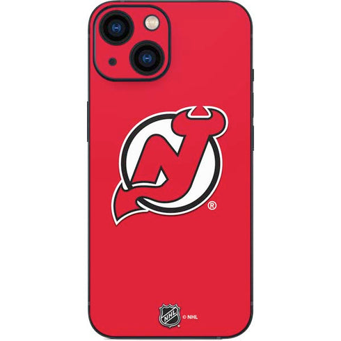 NHL New Jersey Devils Solid Background iPhone 13 Mini Skin