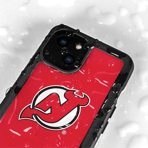 NHL New Jersey Devils Solid Background iPhone 13 Mini Waterproof Case
