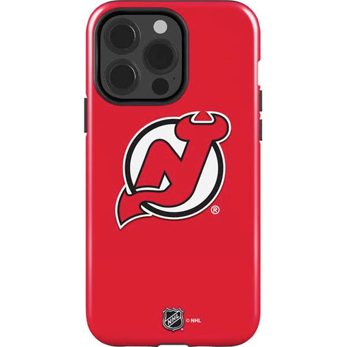 NHL New Jersey Devils Solid Background iPhone 13 Pro Impact Case
