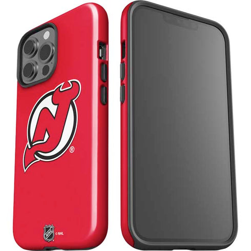 NHL New Jersey Devils Solid Background iPhone 13 Pro Max Impact Case