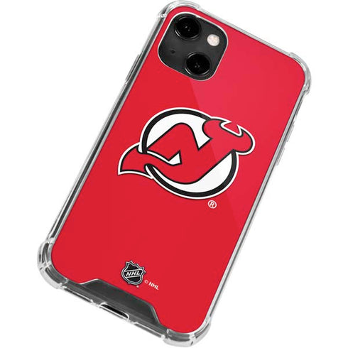 NHL New Jersey Devils Solid Background iPhone 14 Clear Case