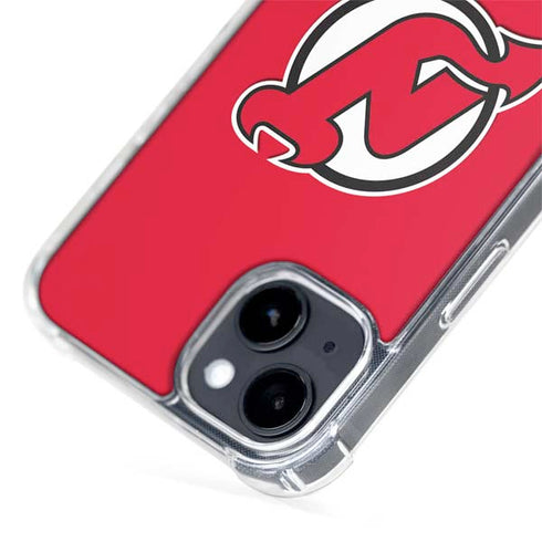NHL New Jersey Devils Solid Background iPhone 15 Plus MagSafe Case