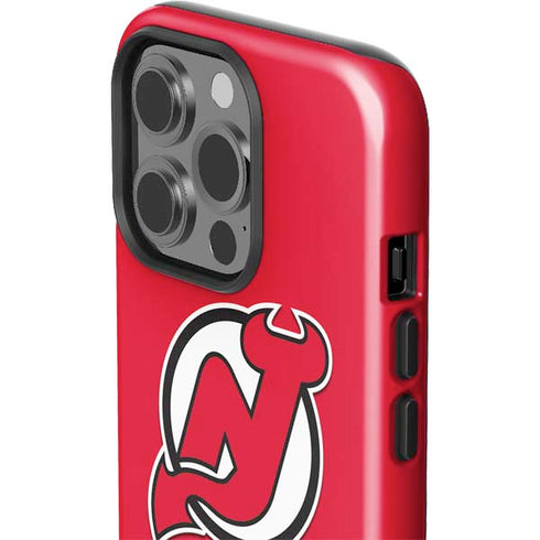 NHL New Jersey Devils Solid Background iPhone 15 Pro Impact Case
