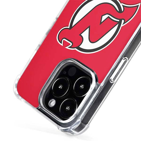 NHL New Jersey Devils Solid Background iPhone 15 Pro MagSafe Case