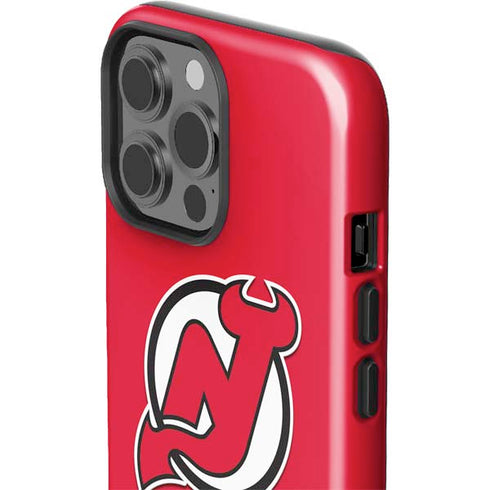 NHL New Jersey Devils Solid Background iPhone 15 Pro Max Impact Case