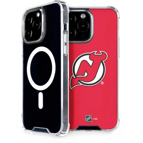 NHL New Jersey Devils Solid Background iPhone 15 Pro Max MagSafe Case
