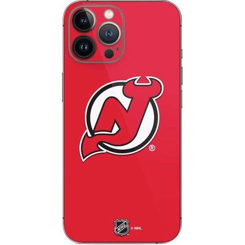 NHL New Jersey Devils Solid Background iPhone 14 Pro Max Skin