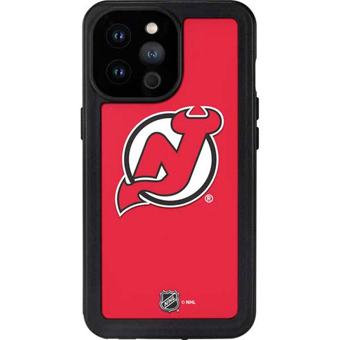 NHL New Jersey Devils Solid Background iPhone 14 Pro Max Waterproof Case