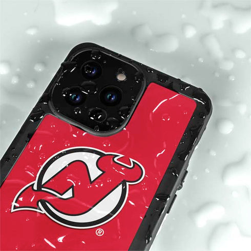 NHL New Jersey Devils Solid Background iPhone 14 Pro Max Waterproof Case