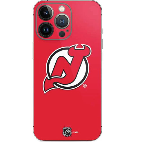 NHL New Jersey Devils Solid Background iPhone 14 Pro Skin