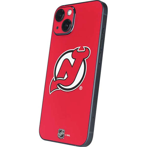 NHL New Jersey Devils Solid Background iPhone 14 Skin