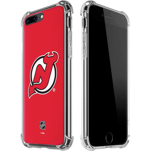 NHL New Jersey Devils Solid Background iPhone 7/8 Plus Clear Case