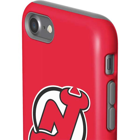 NHL New Jersey Devils Solid Background iPhone SE (2nd & 3rd Gen) Pro Case