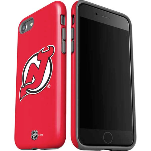 NHL New Jersey Devils Solid Background iPhone SE (2nd & 3rd Gen) Pro Case