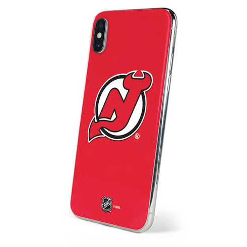 NHL New Jersey Devils Solid Background iPhone X Skin