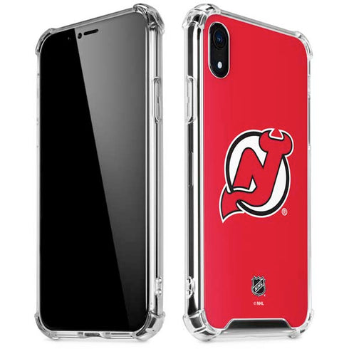 NHL New Jersey Devils Solid Background iPhone XR Clear Case