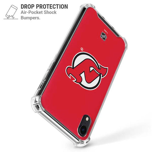 NHL New Jersey Devils Solid Background iPhone XR Clear Case
