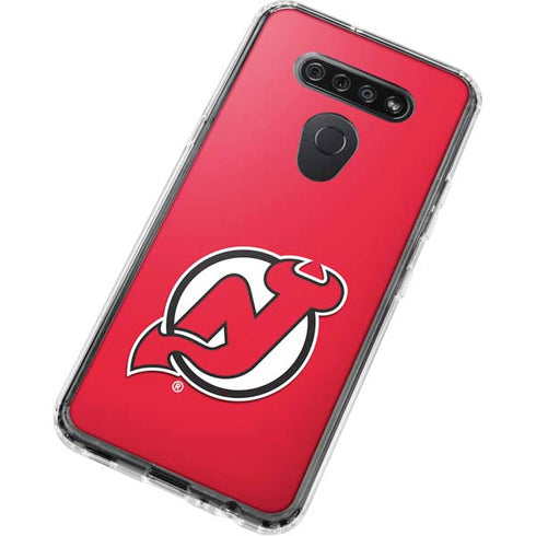 NHL New Jersey Devils Solid Background LG K51/Q51 Clear Case