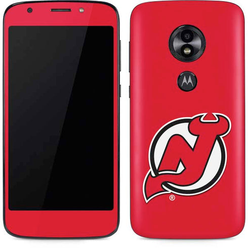 NHL New Jersey Devils Solid Background Moto E5 Play Skin