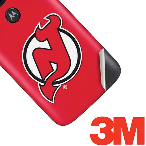 NHL New Jersey Devils Solid Background Moto E5 Play Skin