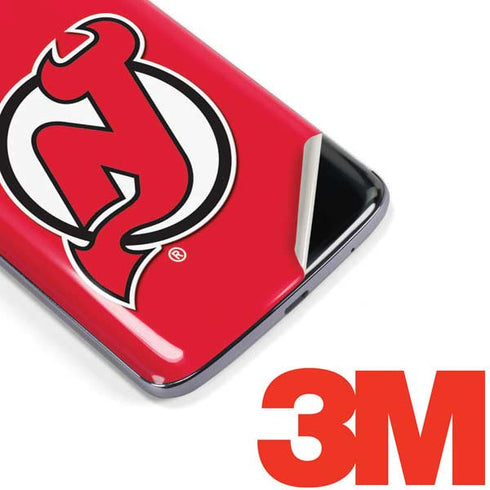 NHL New Jersey Devils Solid Background Moto E5 Plus Skin